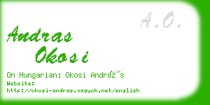 andras okosi business card